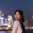 Asian,Young,Lady,,Blurred,Colorful,Magnificent,Night,City,View,Of